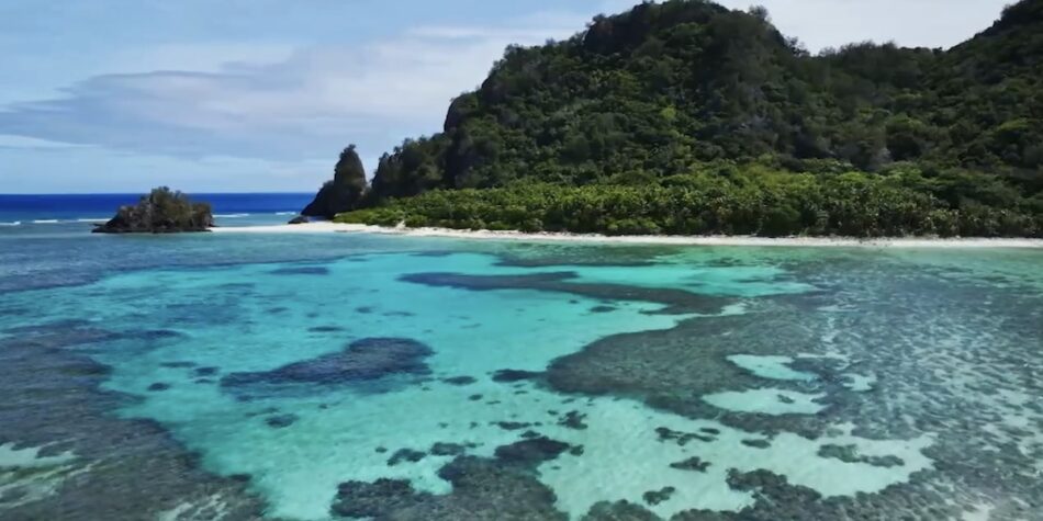 The beautiful reef on Stranded on Honeymoon Island which was filmed in fiji.