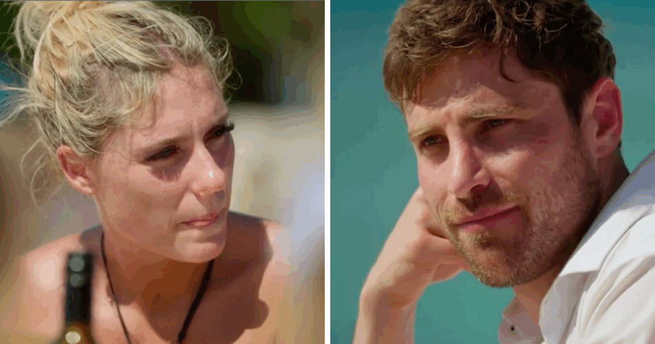 Emily and Tom stranded on honeymoon island