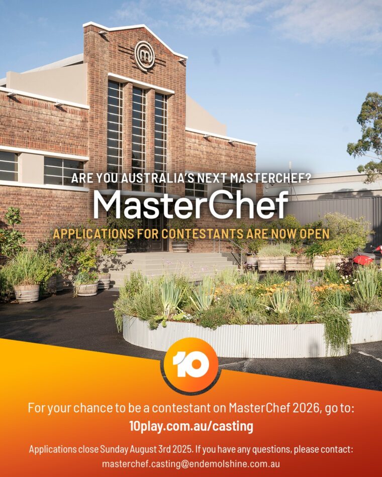 Post announcing that MasterChef Australia 2026 applications are now open