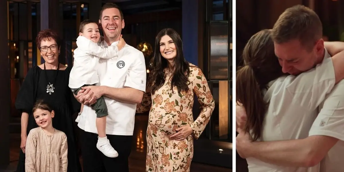 Callum with his family on MasterChef Australia
