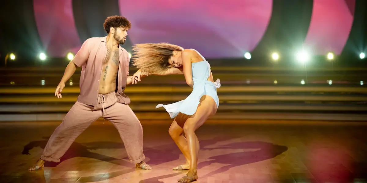 Kyle Shilling and Lily Cornish in the Dancing with the stars 2025 finale
