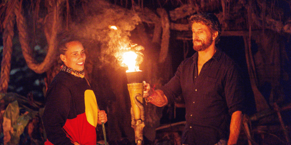 Kirby Bentley boot Survivor Australia v The World Jonathan LaPaglia