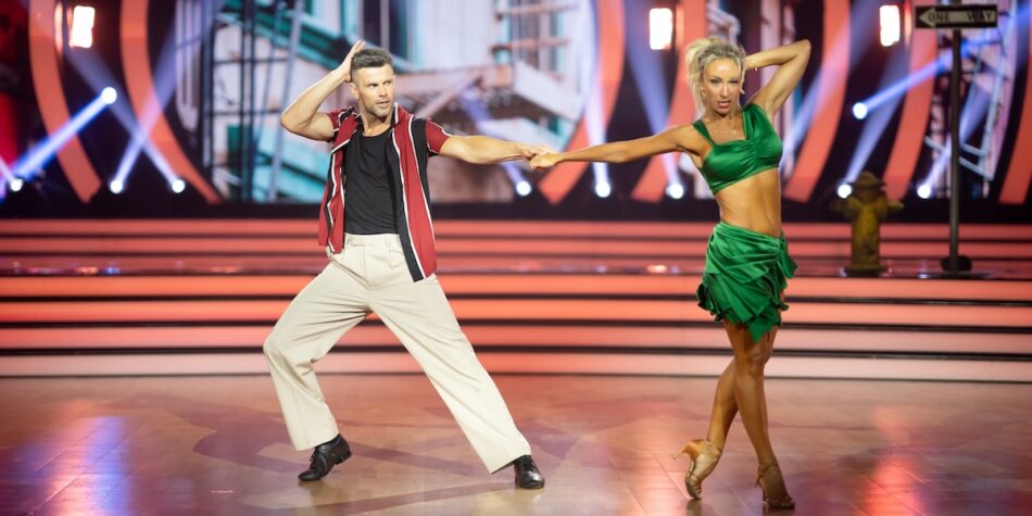 Jess Raffa and Trent Cotchin on DWTS Australia 2025.