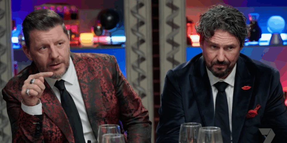 Manu Feidel and Colin Fassnidge on My Kitchen Rules MKR 2025