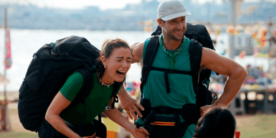 Aesha Scott and fiance Scott on The Amazing Race Australia