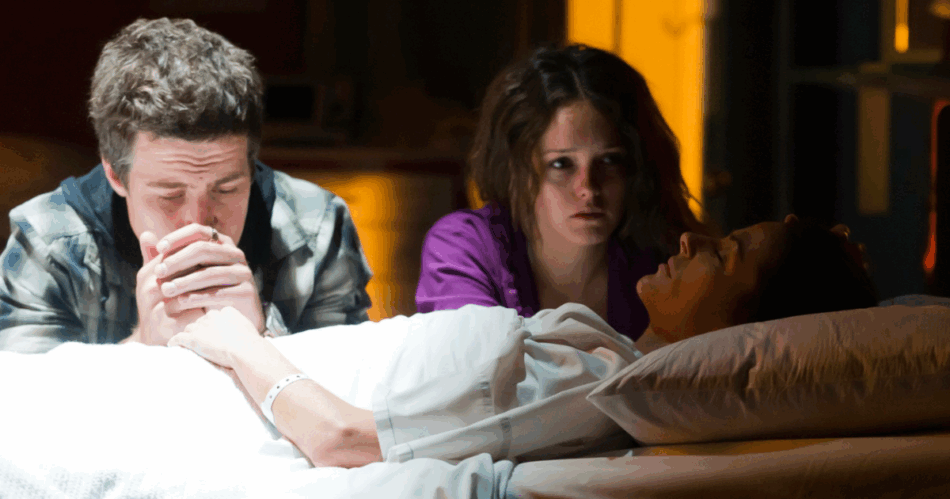 Charlie Buckton dies on Home and Away with Brax and Ruby by her side 