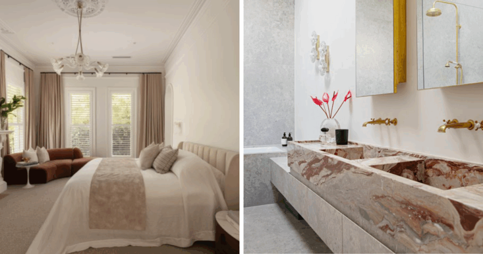 The Block's Marty Fox's bedroom and bathroom