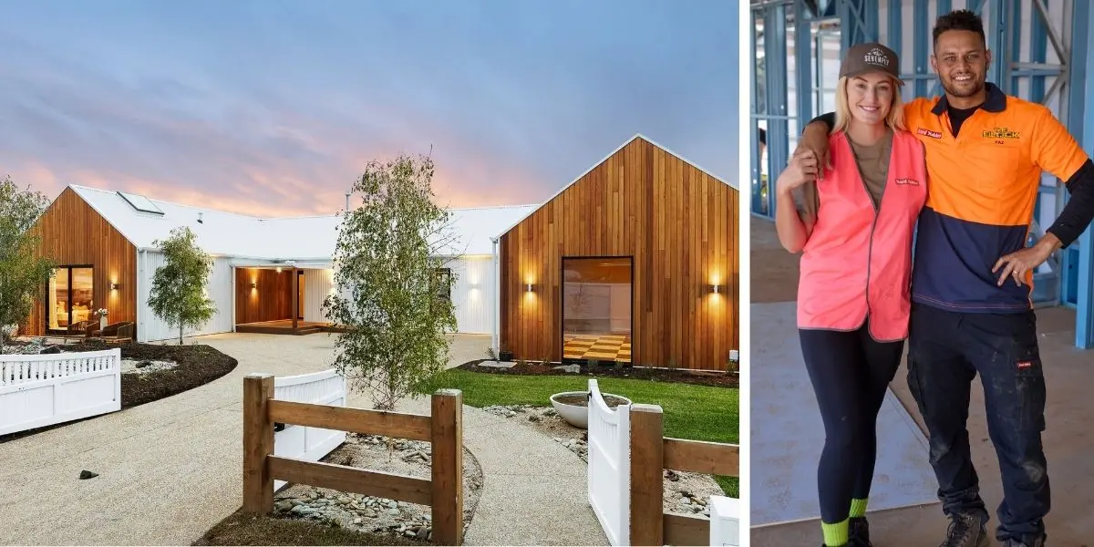 Britt and Taz with their The Block house