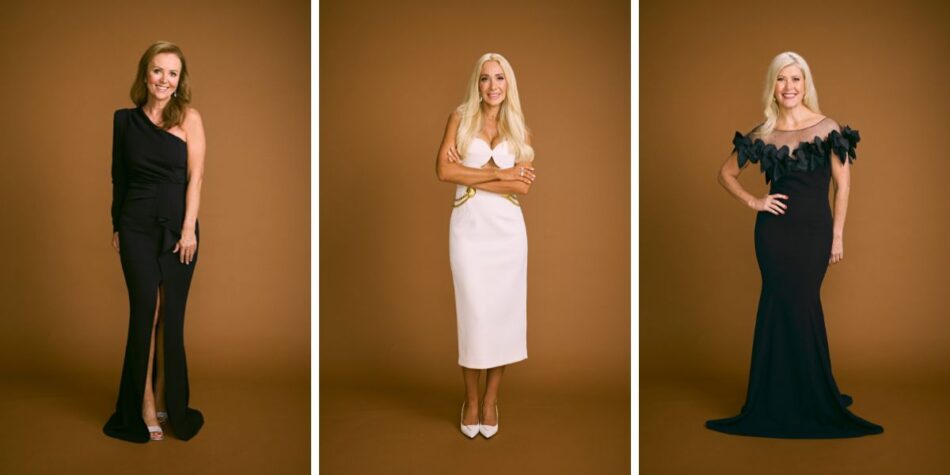 Shana, Angela and Jane on The Golden Bachelor. Image: Nine.