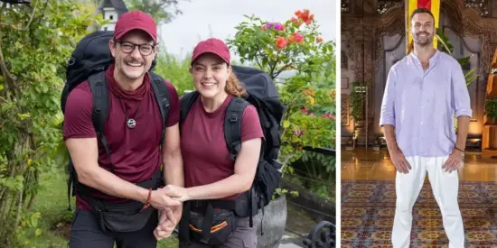 Georgie and Rob were fully committed to having an Amazing Race wedding: 'They got us rings'