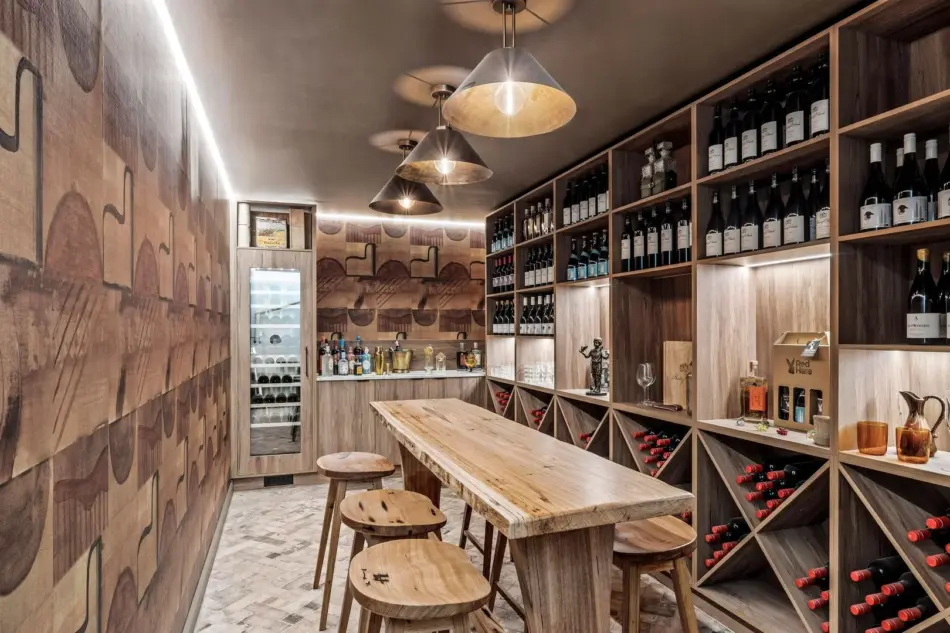 Robby and Mat's wine cellar on The Block