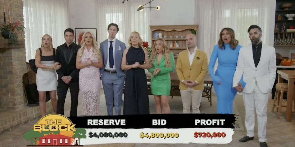 The Block 2022 auctions. Image: Nine.