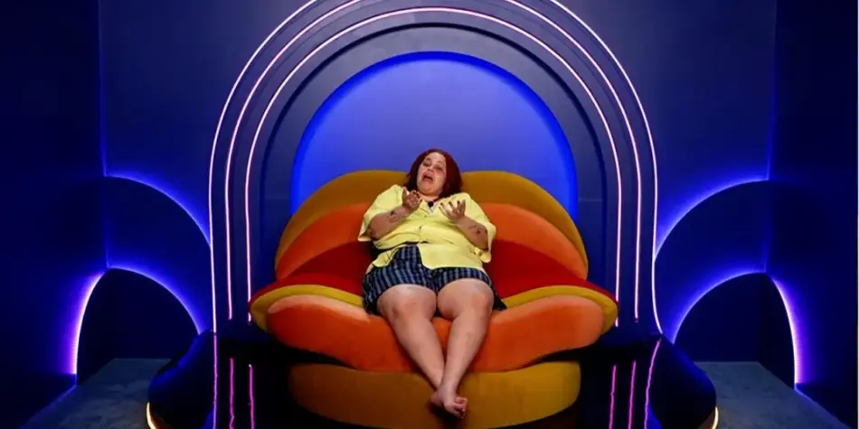 Abiola in the Big Brother diary room