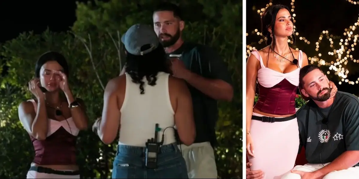 Connor and Isabel with Love Island producers