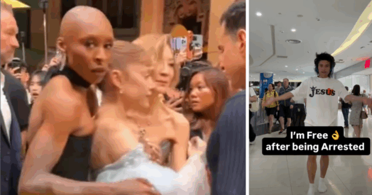 Ariana Grande was ambushed at the Wicked premiere by an Aussie pest