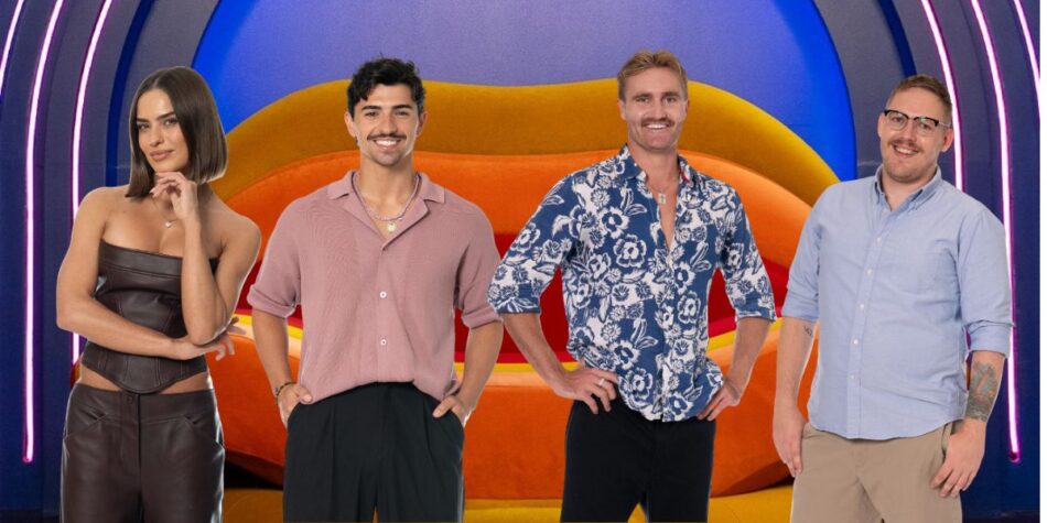 Big Brother Australia nominees Holly, Vinnie, Bruce and Connor. Image: Ten.
