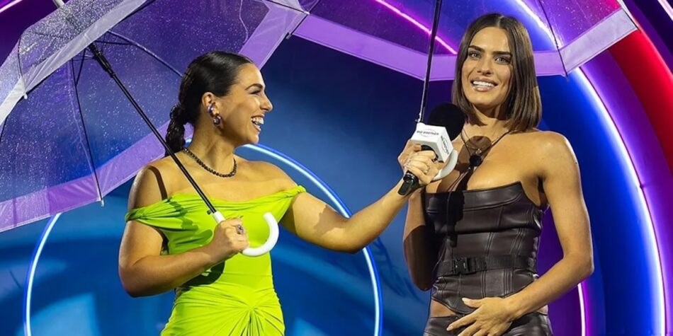 Holly and Big Brother host Mel Tracina. Image: Ten.