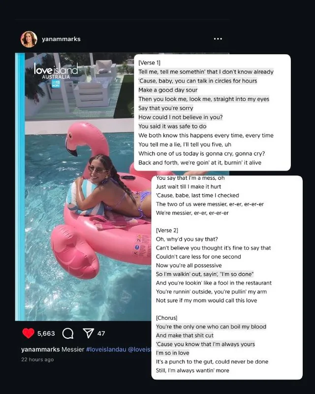 Yana's post. Image: Instagram.