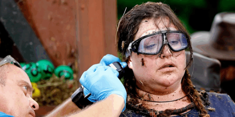 Tziporah Malkah receiving medical attention.