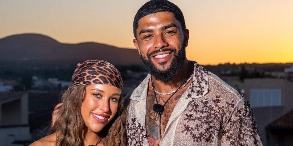 Yana and Dylan on Love Island Australia. Image: Nine.