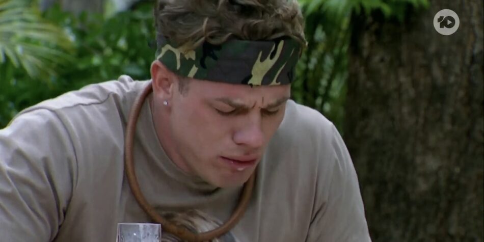 Callum Hole in a Tucker Trial on I'm a Celebrity.. Get Me out of Here 2024. Image: Ten.