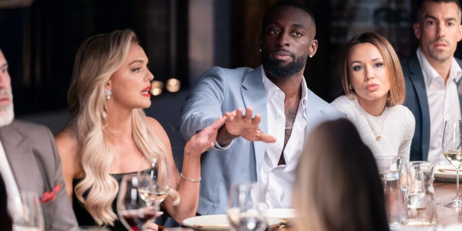 Alissa, David, Stella and Filip at the second MAFS Dinner party. Image: Nine.