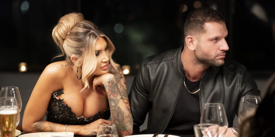 Gia and Scott at the third Dinner Party. Image: Nine.