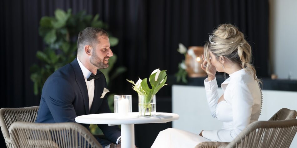 Scott and Gia speaking about her daughter. Image: Nein.