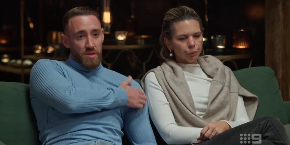 Danny and Bec at the Commitment Ceremony. Image: Nine.