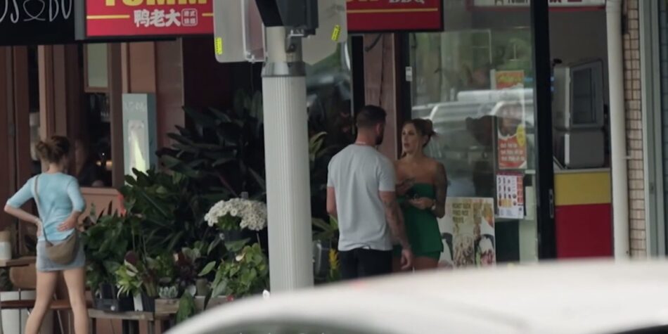 Gia and Scott fighting about leaving MAFS. Image: Nine.