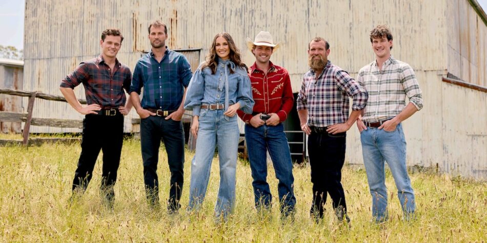 Natalie with the 2026 Farmers. Image: Seven.