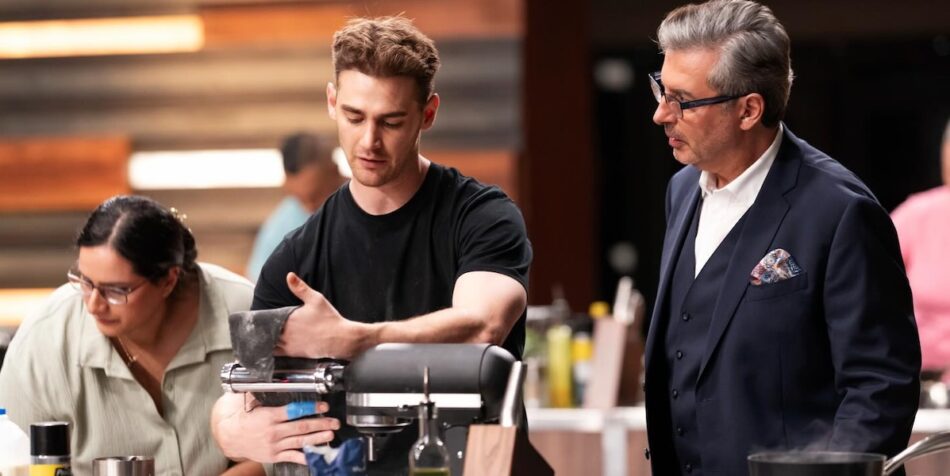 Jack Hosking with MasterChef Australia judge Jean Christophe Novelli. Image: Ten.