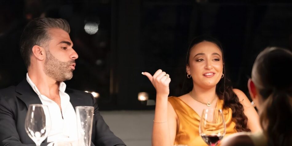 Juliette and Joel on MAFS. Image: Nine.