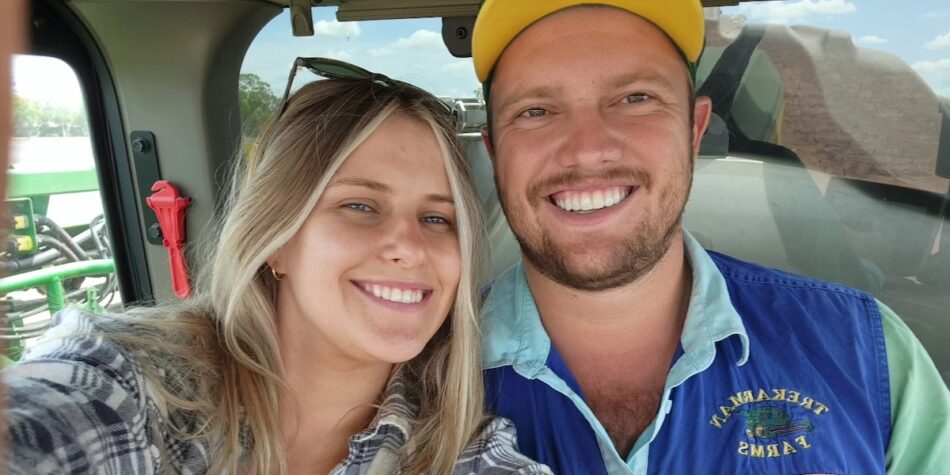 Keeley and Corey on the farm. Image: Instagram.