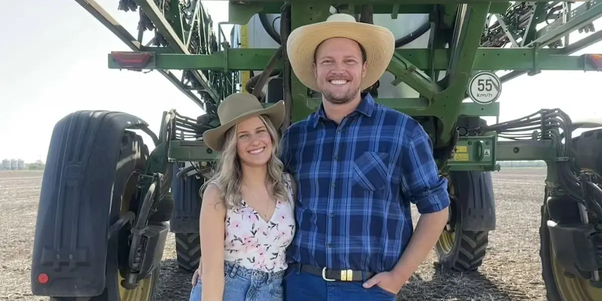 Keeley and Corey on their farm