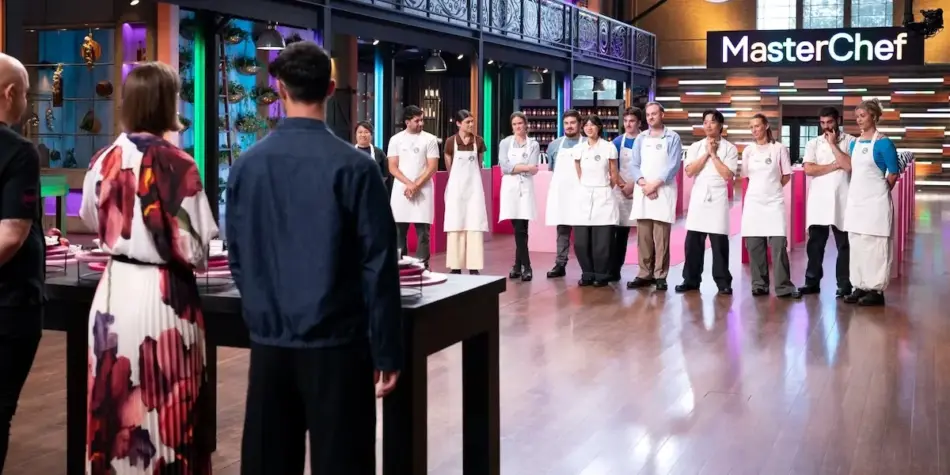 Jackie Yu on MasterChef with the cast