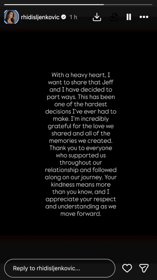 Rhi's MAFS breakup statement