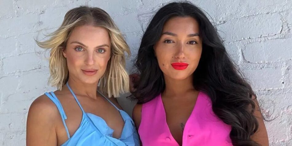 MAFS stars Ella Ding and Domenica Calarco posing for a photo.