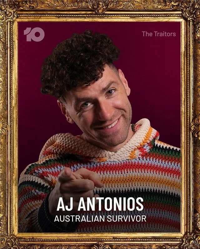 The Traitors Australia 2026 season three cast of celebrities: AJ Antonios