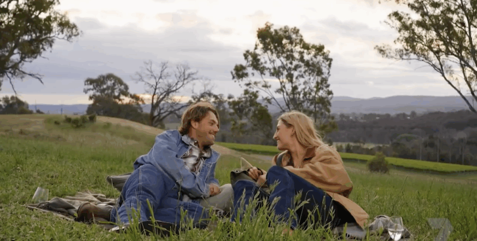 Dylan and Keeley on their final FWAW date. Image: Seven.