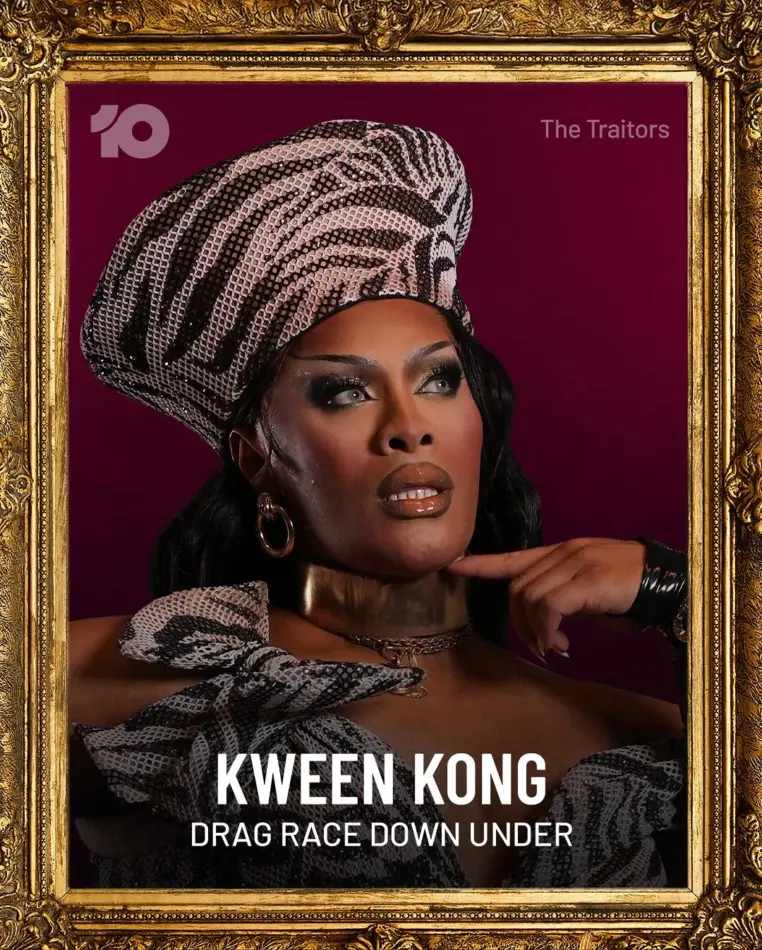 The Traitors Australia 2026 season three cast of celebrities: Kween Kong