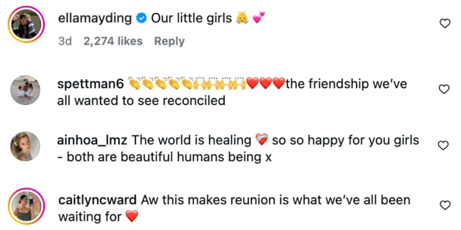 Screenshots of fans reacting to MAFS' Ella and Dom's reunion.