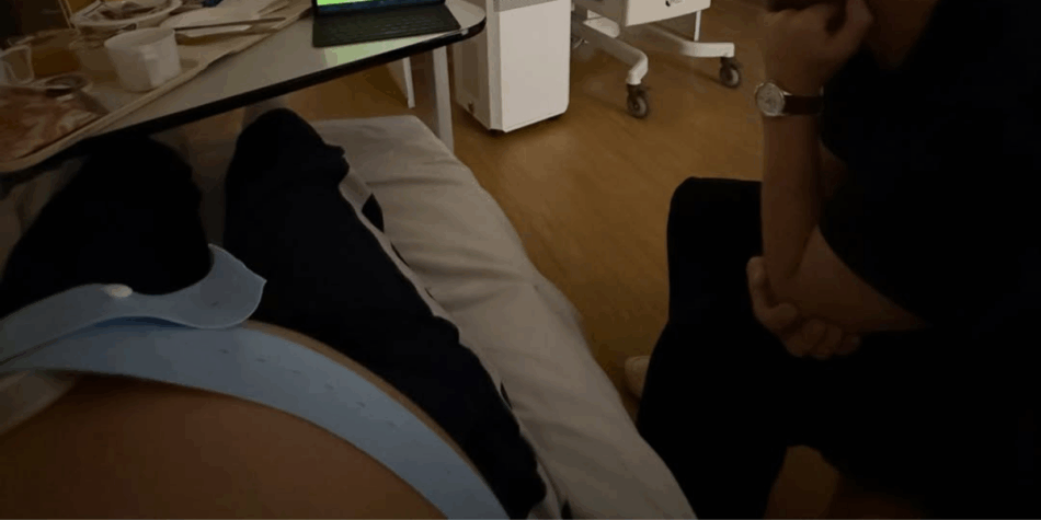 Today presenter Sarah Abo in hospital.