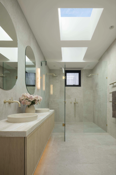 Chantel and Wyatt's main ensuite for house 2 on The Block.