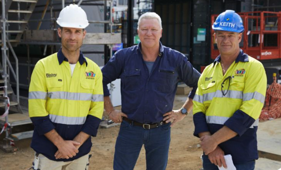 Foreman Dan, Scott Cam and Foreman Keith on The Block. 