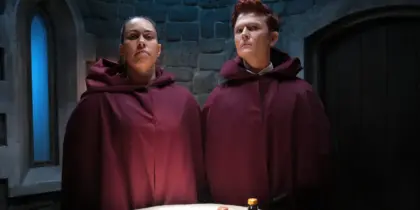 Kirby and Rhys in the turret
