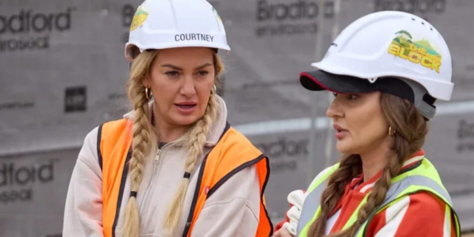 The Block 2026's Courtney and Sev on-site