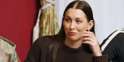 Alex Nation making facial expression in scene from The Traitors Australia season three.