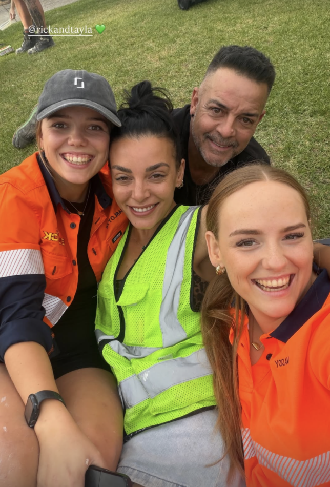 Maddy and Charlotte with Tayla and Rick. Image: Instagram.