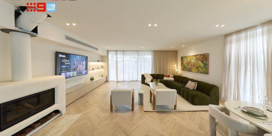 Rick and Tayla's living area. Image: Nine.